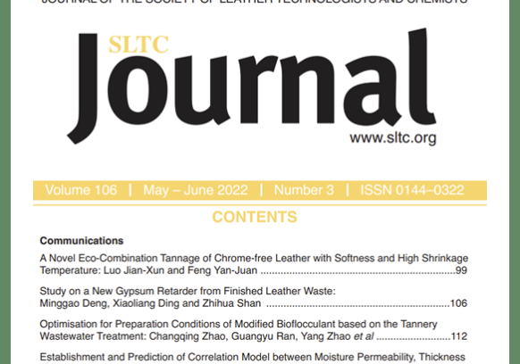 Rivista JSLTC – Nuova concia eco-combinata chrome free