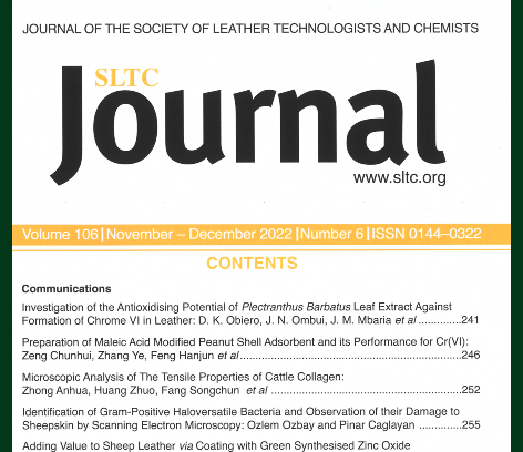 Rivista JSLTC – Le migliori pratiche ambientali nel settore conciario