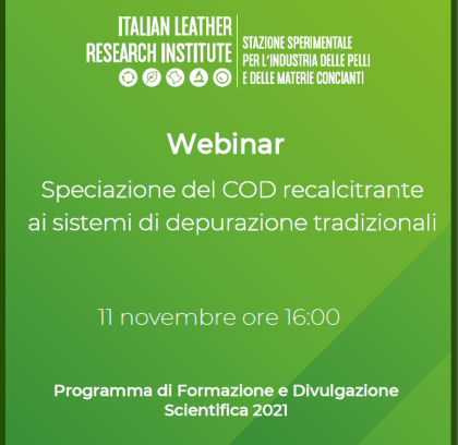 Webinar 11.11.21 – Speciazione del COD recalcitrante ai sistemi di depurazione tradizionali – Report